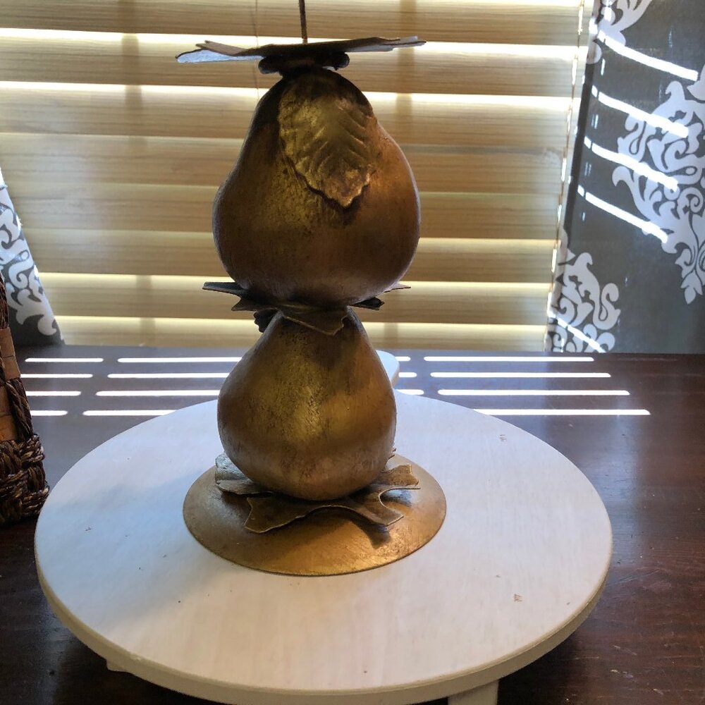 Antique Gold "Pear" candle holder